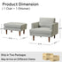 Upholstered Armchair – Gray Square Arm Accent Chair | Performance Fabric Armchair | Kinwell Furniture | Scandinavian, Timeless Design