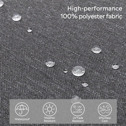 Ranu Extra Thick Outdoor Cushion Set – Gray Patio Chair Cushions | Outdoor Seat & Back Cushions | Weather-Resistant Outdoor Cushions | Kinwell Furniture