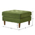 Tiziano Tufted Ottoman – Velvet Rectangular Footrest & Accent Seat | Mid-Century Upholstered Pouf | Green Ottoman