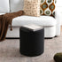Elof Bouclé Ottoman - 18" Dx 18" W x 18" H Fabric Ottoman | Decorative Ottoman | Kinwell Furniture | Modern Ottoman Furniture