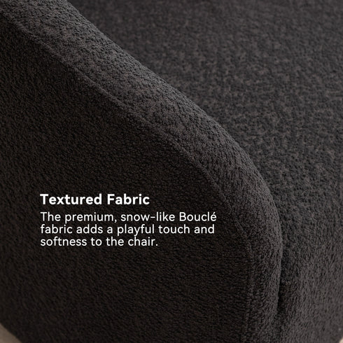 Susie Bouclé Swivel Barrel Chair - Swivel Side Chair | Stylish Swivel Chairs | Kinwell Furniture | Swivel Chairs for Living Room