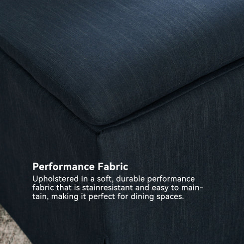 Diane Slipcover Performance Dining Chair with Casters - Upholstered Dining Chair | Modern Dining Chairs | Kinwell Furniture | Performance Fabric Dining Chairs