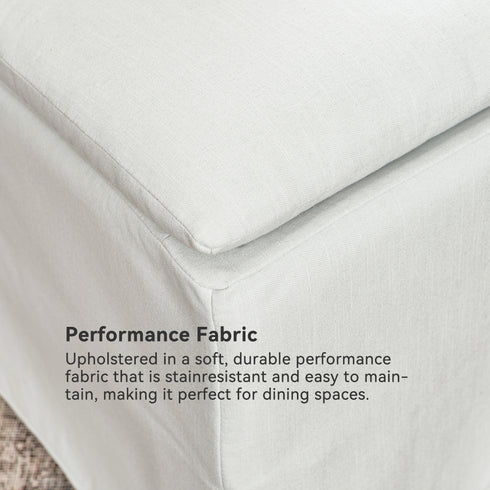 Diane Slipcover Performance Dining Chair with Casters - Fully Upholstered Dining Chair | Dining Chairs with Wheels | Kinwell Furniture | Most Comfortable Dining Chairs