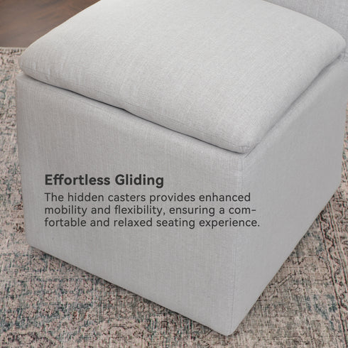 Diane Performance Dining Side Chair with Casters - Fully Upholstered Dining Chair | Dining Chairs with Wheels | Kinwell Furniture | Most Comfortable Dining Chairs