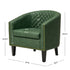 Logan Faux Leather Tufted Club Chair - Green Accent Chair | Decorative Accent Chairs | Kinwell Furniture | Modern Accent Chairs