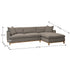 Goose Down Feathers Upholstered Sectional Sofa | Cloud Soft L-Shaped Sectional with Chaise | Down Filled Modern Sectional Couch | Comfortable Everyday Sectional Sofa | Modular L-Shape Sectional | Kinwell Furniture