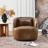 Ashlie Leather Swivel Barrel Chair