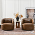Ashlie Leather Swivel Barrel Chair
