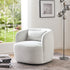 Ashlie Velvet Swivel Barrel Chair - Off White Modern Swivel Chair | Swivel Accent Chairs | Kinwell Furniture | Swivel Armchairs