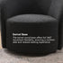 Everitte Bouclé Swivel Barrel Chair - Charcoal Modern Swivel Chair | Swivel Accent Chairs | Kinwell Furniture | Swivel Armchairs