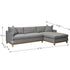 Goose Down Feathers Upholstered Sectional Sofa | Cloud Soft L-Shaped Sectional with Chaise | Down Filled Modern Sectional Couch | Comfortable Everyday Sectional Sofa | Modular L-Shape Sectional | Kinwell Furniture