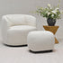 Ashlie Bouclé Swivel Barrel Chair - Beige Modern Swivel Chair | Swivel Accent Chairs | Kinwell Furniture | Swivel Armchairs