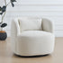 Ashlie Bouclé Swivel Barrel Chair - Comfortable Swivel Chair | Modern Swivel Chairs | Kinwell Furniture | Modern Swivel Chairs