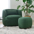 Ashlie Bouclé Swivel Barrel Chair - Green Modern Swivel Chair | Swivel Accent Chairs | Kinwell Furniture | Swivel Armchairs