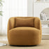 Ashlie Bouclé Swivel Barrel Chair - Brown Modern Swivel Chair | Swivel Accent Chairs | Kinwell Furniture | Swivel Armchairs