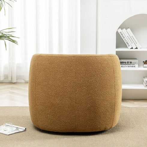Ashlie Bouclé Swivel Barrel Chair - Swivel Accent Chair | Living Room Swivel Chairs | Kinwell Furniture | Best Swivel Chairs