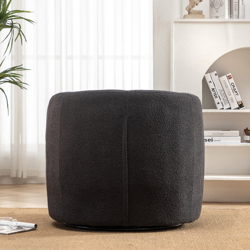 Ashlie Bouclé Swivel Barrel Chair - Swivel Accent Chair | Living Room Swivel Chairs | Kinwell Furniture | Best Swivel Chairs