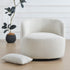 Ashlie Bouclé Swivel Barrel Chair - Accent Swivel Chair | Swivel Chairs for Living Rooms | Kinwell Furniture | Top Swivel Chairs