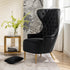 Letitia Velvet Wingback Accent Chair - Black Accent Chair | Decorative Accent Chairs | Kinwell Furniture | Modern Accent Chairs