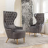 Letitia Velvet Wingback Accent Chair - Gray Accent Chair | Decorative Accent Chairs | Kinwell Furniture | Modern Accent Chairs