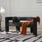 Herbert Modern Bench with Toss Pillow - Black Bench Seat Sofa | Bench Couch Sofa | Kinwell Furniture | Modern Sofa Benches