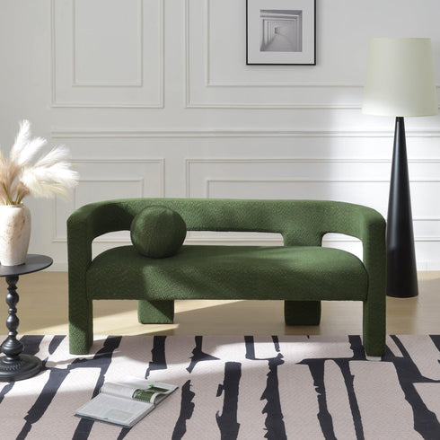 Herbert Modern Bench with Toss Pillow - Bench Seat Sofa | Bench Couch Sofa | Kinwell Furniture | Modern Sofa Benches