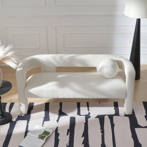 Herbert Modern Bench with Toss Pillow - Bench Seat Sofa | Bench Couch Sofa | Kinwell Furniture | Modern Sofa Benches