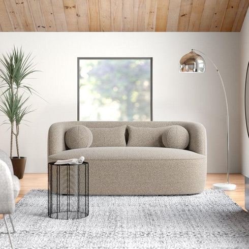 Ashlie Bouclé Loveseat | Taupe Loveseat | Kinwell Furniture | Comfy Love Seaters & Modern Loveseat Sofas