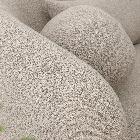 Ashlie Bouclé Loveseat | Taupe Colored Loveseats | Kinwell Furniture | Modern Love Seats & Love Seat Couches