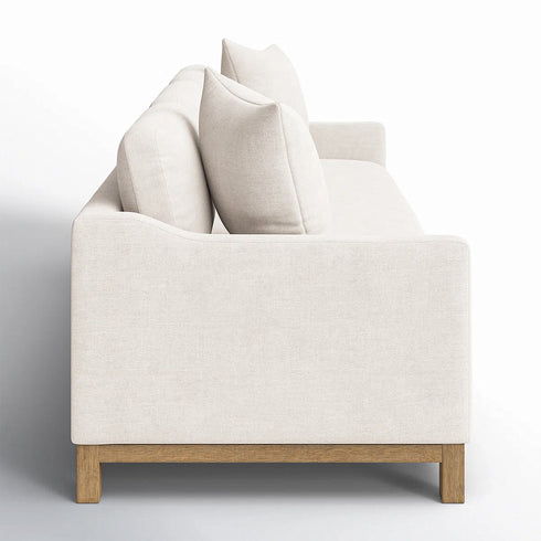 Goose Down Feathers Upholstered Sofa – Cream 3 Seater Sofa | Three Seater Couch | Kinwell Furniture | Modern Upholstered Sofas