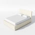 Agnes Bouclé Bed Frame with Headboard-White Modern Bed Frame | Platform Beds | Kinwell Furniture | Bedroom Bed Headboard