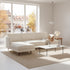 Samuel Tapered Arm Two-Piece Sectional – Bouclé Cream Modular Sectional Sofa | 3-Seater Couch | Kinwell Furniture | Contemporary Mid-Century Style