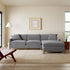 Goose Down Feathers Upholstered Sectional Sofa | Cloud Soft L-Shaped Sectional with Chaise | Down Filled Modern Sectional Couch | Comfortable Everyday Sectional Sofa | Modular L-Shape Sectional | Kinwell Furniture