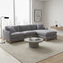 Goose Down Feathers Upholstered Sectional Sofa | Cloud Soft L-Shaped Sectional with Chaise | Down Filled Modern Sectional Couch | Comfortable Everyday Sectional Sofa | Modular L-Shape Sectional | Kinwell Furniture