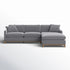 Goose Down Feathers Upholstered Sectional Sofa | Cloud Soft L-Shaped Sectional with Chaise | Down Filled Modern Sectional Couch | Comfortable Everyday Sectional Sofa | Modular L-Shape Sectional | Kinwell Furniture