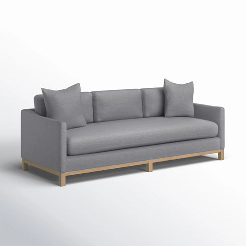 Goose Down Feathers Upholstered Sofa – Gray 3 Seater Sofa | Three Seater Couch | Kinwell Furniture | Modern Upholstered Sofas