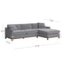 Goose Down Feathers Upholstered Sectional Sofa | Cloud Soft L-Shaped Sectional with Chaise | Down Filled Modern Sectional Couch | Comfortable Everyday Sectional Sofa | Modular L-Shape Sectional | Kinwell Furniture