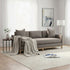Goose Down Feathers Upholstered Sofa – Tan 3 Seater Sofa | Three Seater Couch | Kinwell Furniture | Modern Upholstered Sofas
