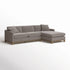 Goose Down Feathers Upholstered Sectional Sofa | Cloud Soft L-Shaped Sectional with Chaise | Down Filled Modern Sectional Couch | Comfortable Everyday Sectional Sofa | Modular L-Shape Sectional | Kinwell Furniture