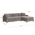 Goose Down Feathers Upholstered Sectional Sofa | Cloud Soft L-Shaped Sectional with Chaise | Down Filled Modern Sectional Couch | Comfortable Everyday Sectional Sofa | Modular L-Shape Sectional | Kinwell Furniture