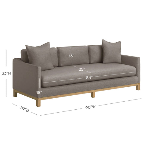 Goose Down Feathers Upholstered Sofa – Tan 3 Seater Sofa | Three Seater Couch | Kinwell Furniture | Modern Upholstered Sofas