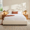 Harriet Bouclé Platform Bed with Wood Legs