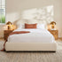 Harriet Bouclé Platform Bed with Wood Legs