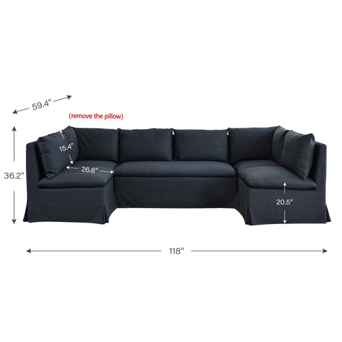 Nelly Slipcover Performance Dining Banquette