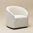 Susie Bouclé Swivel Barrel Chair