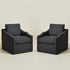 Charles Slipcover Swivel Barrel Chair – Black Modern Swivel Chair | Slipcover Swivel Chairs | Kinwell Furniture | Swivel Armchairs