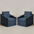 Charles Slipcover Swivel Barrel Chair – Navy Modern Swivel Chair | Slipcover Swivel Chairs | Kinwell Furniture | Swivel Armchairs