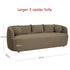Ashlie Bouclé 3-Seater Sofa - Teddy Brown 3 Seater Sofa | Three Seater Couch | Kinwell Furniture | Modern 3 Seater Sofas