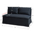 Nelly Performance Bench Banquette - Indigo Modern Banquette Bench | Dining Benches & Banquettes | Kinwell Furniture | Upholstered Banquette Bench