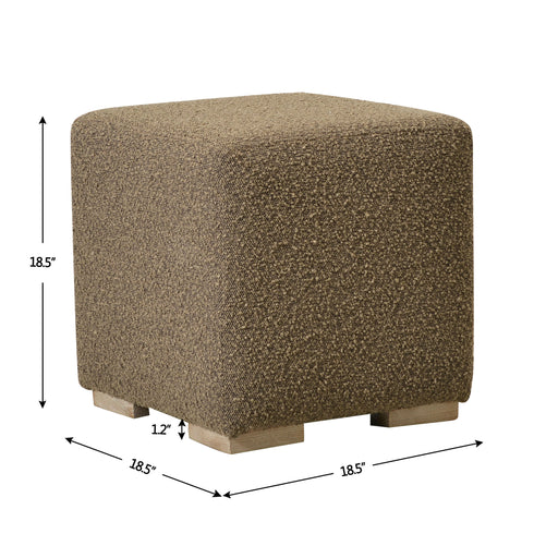 Ida Bouclé Square Ottoman